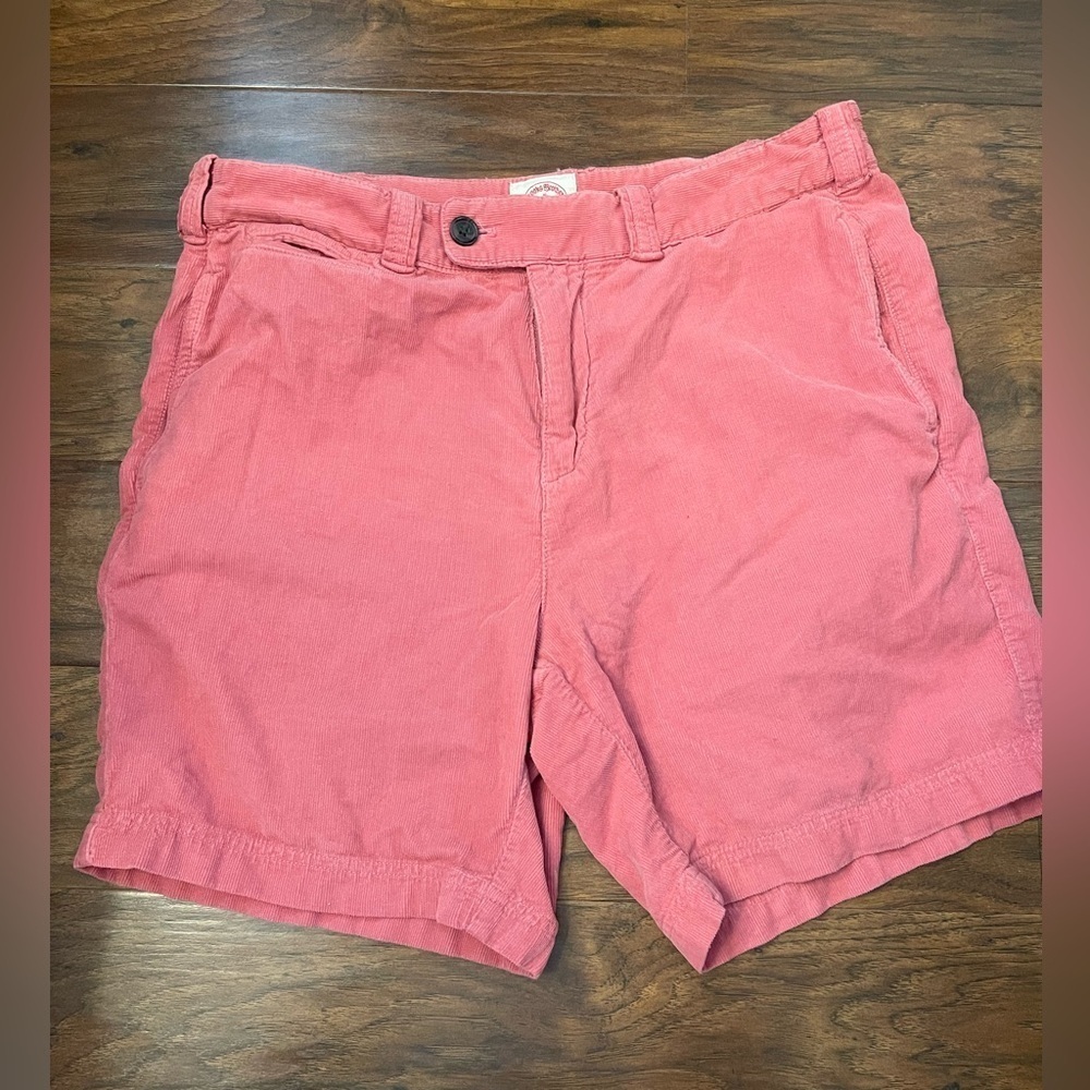 Brooks Brothers Red Fleece Pink Corduroy Shorts Size 34